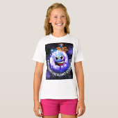 その時に一つの惑星を探索する。ロケットに乗った少年 Tシャツ (正面フル)