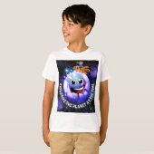 その時に一つの惑星を探索する。ロケットに乗った少年 Tシャツ (正面フル)