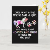 その時に馬を愛する少女がいた カード (黄色い花)