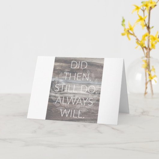 その時も、今も、これからも - 結婚記念日の結婚式 更新 カード (黄色い花)