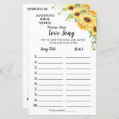 その曲に名前を付けるブライダルシャワー英語ゲスペインのーム (正面/裏面)