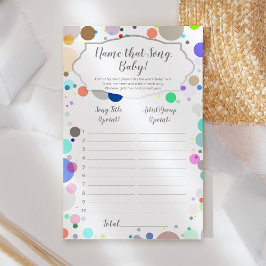 その曲の名前カラフルおもしろい赤ちゃんシャワーゲーム