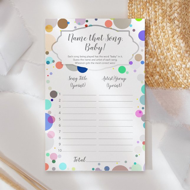 その曲の名前カラフルおもしろい赤ちゃんシャワーゲーム (クリエイターアップロード済み)