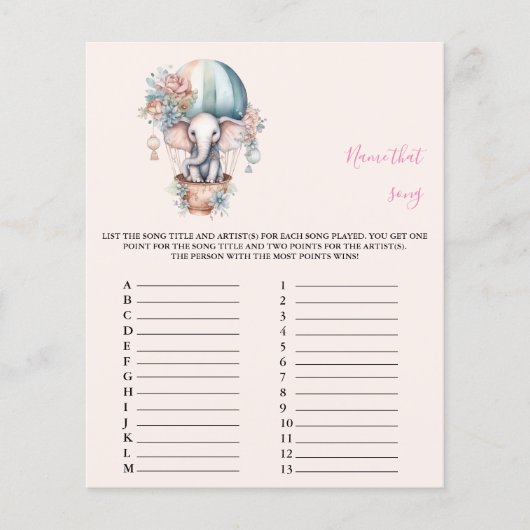 その曲の名前ベビーシャワーゲーム (正面)