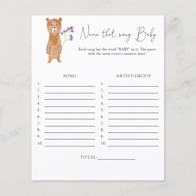 その曲の名前\クマテーマベビーシャワーゲーム (正面)