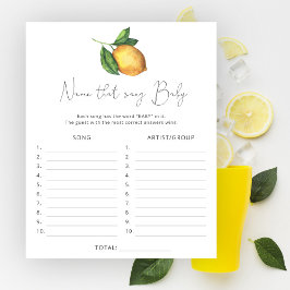 その曲の名前\レモン赤ちゃんシャワーゲーム