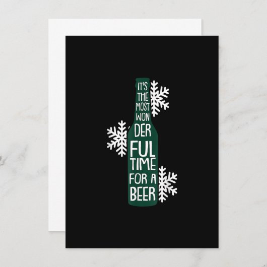 その最も素晴らしい時間クリスマスプンおもしろいフー 招待状 (正面/裏面)