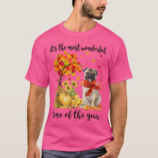 その最も素晴らしい秋のタイムパグカボチャ Tシャツ