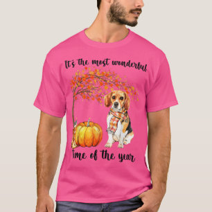 その最も素晴らしい秋のタイムビーグルスカーフpu tシャツ