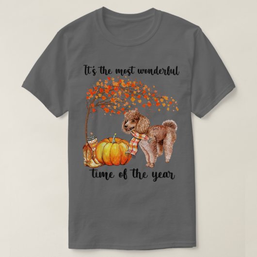 その最も素晴らしい秋のタイムプードルラバープ Tシャツ (デザイン正面)