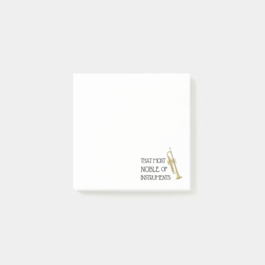 その最も高貴な楽器- Trumpet ポストイット (正面)
