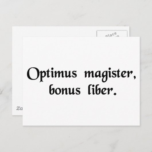 その最高の先生は良い本だ。 ポストカード (正面/裏面)