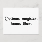 その最高の先生は良い本だ。 ポストカード (正面)