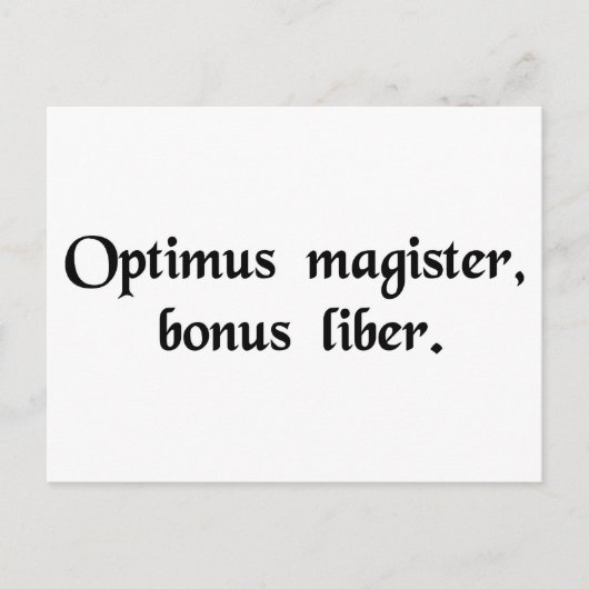 その最高の先生は良い本だ。 ポストカード (正面)