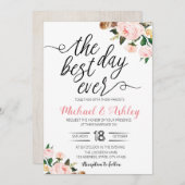その最高の日のテーマの招待 招待状 (正面/裏面)