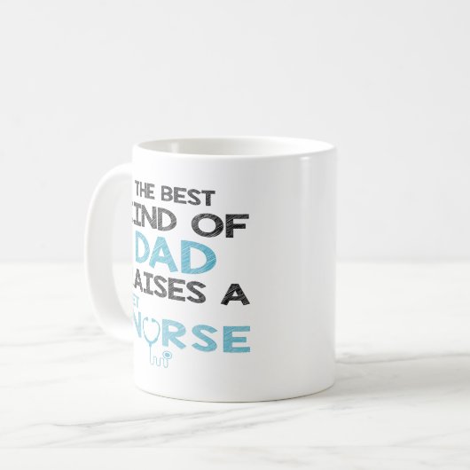 その最高の種のパパは獣医のナースを上げる コーヒーマグカップ (正面左)