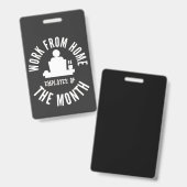 その月の自宅で働く バッジ (Front & Back)
