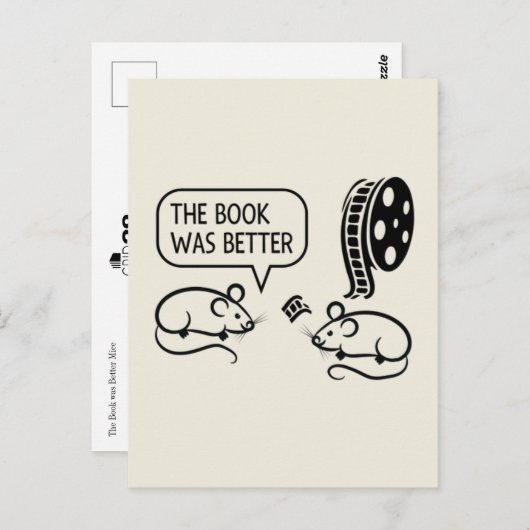 その本おもしろいは、より良いネズミのはがき ポストカード (正面/裏面)