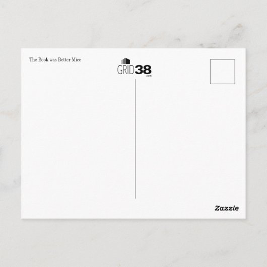 その本おもしろいは、より良いネズミのはがき ポストカード (裏面)