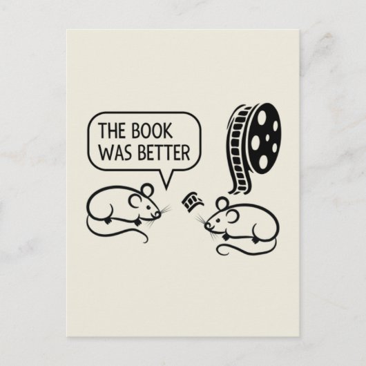 その本おもしろいは、より良いネズミのはがき ポストカード (正面)