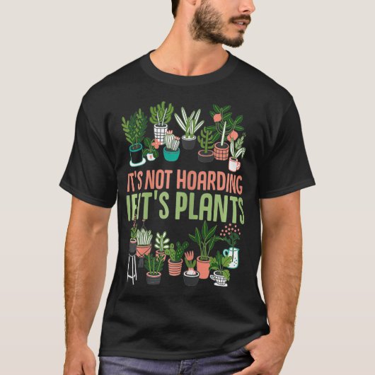 その植物を保持しもしていないガーデニングサボテン低 Tシャツ (正面)