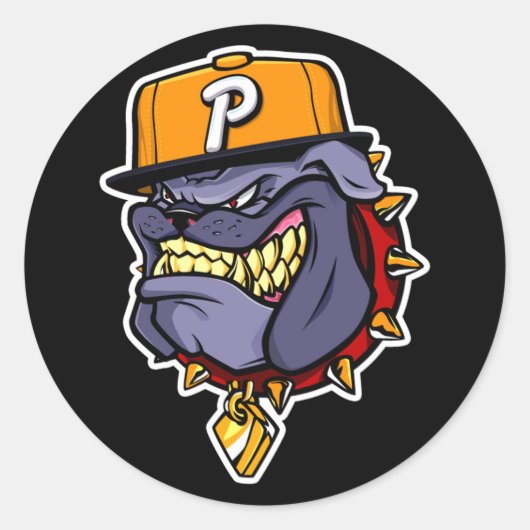 その業界の強気「マスコット」 ラウンドシール (正面)