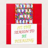 その楽しいシーズンのクリスマスロゴ混色 (外部フラット)