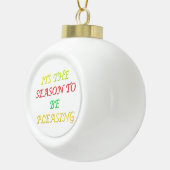 その楽しいシーズンのクリスマスロゴ混色 セラミックボールオーナメント (右)
