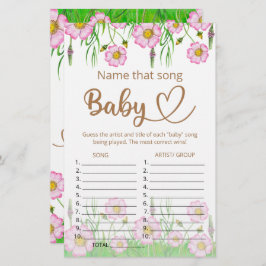 その歌の赤ちゃんシャワーのゲームの名前