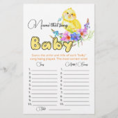 その歌の赤ちゃんシャワーのゲームの名前 (正面)