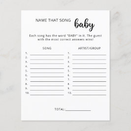 その歌の赤ちゃんシャワーのゲームの名前