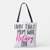 その母の妻の公証人ライフトートバッグを住む トートバッグ (裏面)