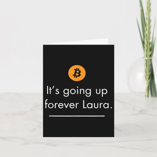 その永遠に上がるローラ、シンプル引用文Bitcoin D カード (正面)