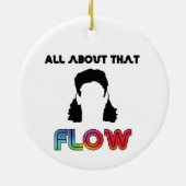 その流れに関するホッケーヘア セラミックオーナメント (裏面)