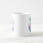 その海はサーフボードでマーメイドサーフィンを呼んでいる コーヒーマグカップ (中央)