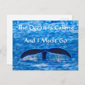 その海はホエールテールブルー海を呼んでいる ポストカード (正面/裏面)