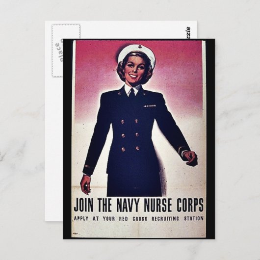 その海軍ナース隊に参加 ポストカード (正面/裏面)