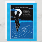 その深い反射1_フラット紙シート8.5x11インチ (正面/裏面)