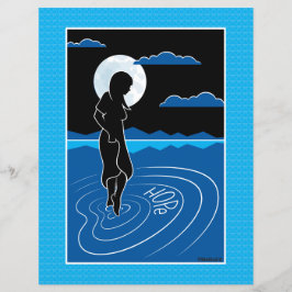 その深い反射2_フラット紙シート8.5x11インチ