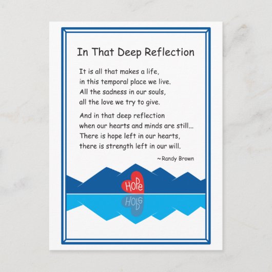 その深い反射2_ ポストカード (正面)