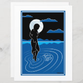 その深い反射3_フラット紙シート8.5x11インチ (正面/裏面)