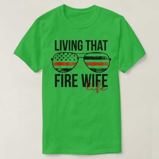 その火の妻の生活おもしろい消防妻の生活 Tシャツ (デザイン正面)