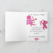 その特別な愛のための本当にかわいいバレンタイン。 シーズンカード (内部)