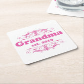 その特別な"おばあちゃん2019" スクエアペーパーコースター (アングル)
