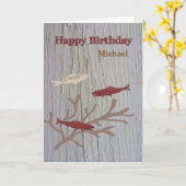 その特殊な屋外男性用誕生日カード カード (黄色い花)