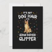 その犬ではない髪そのドイツの羊飼いのグリッター 招待状 (正面)