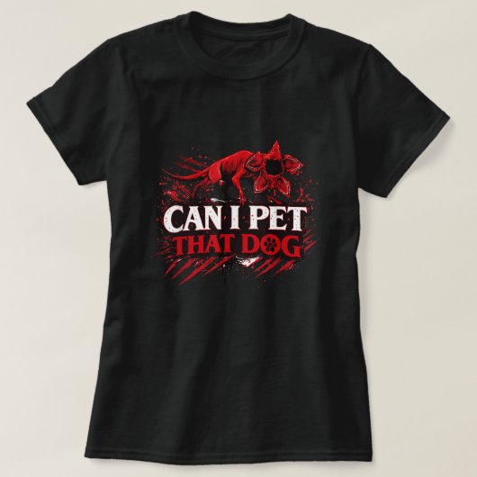 その犬に触ってもいいですか 面白い犬好きの名言 かわいいペット Tシャツ (デザイン正面)