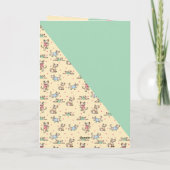 その犬のライフイエローグリーン誕生日写真 カード (裏面)