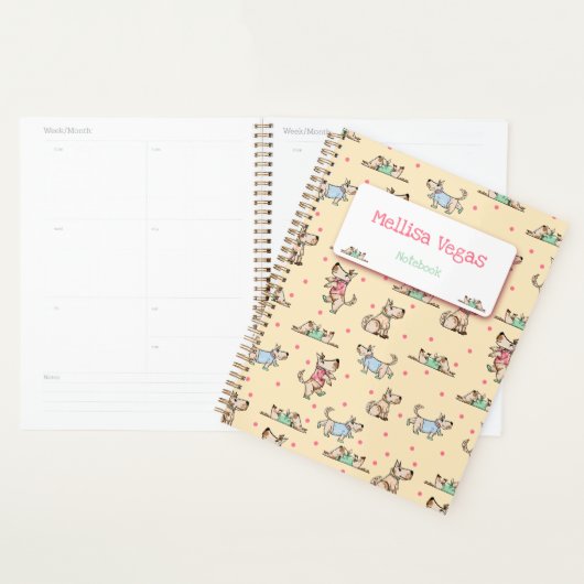 その犬のライフイエロープランナーの名前 プランナー手帳 (ディスプレー)
