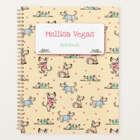 その犬のライフイエロープランナーの名前 プランナー手帳 (正面)